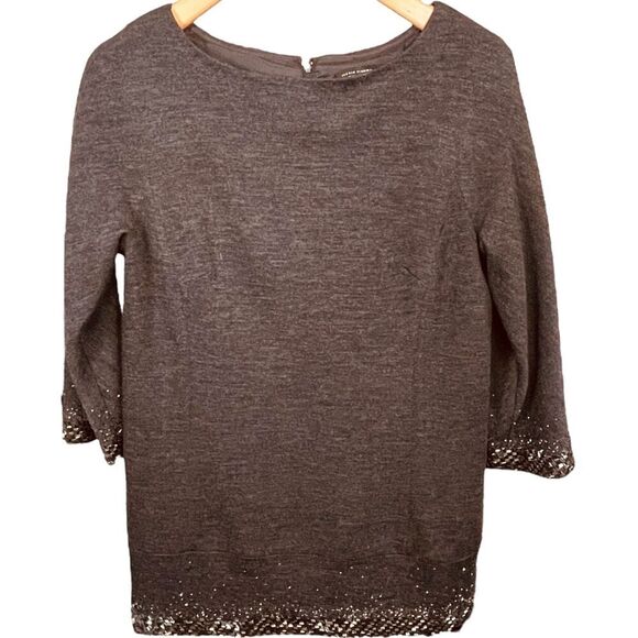 Rickie Freeman for Teri Jon Long-sleeved Embellished Mini Dress - Picture 1 of 12